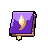 Mira's emblem: a purple spellbook